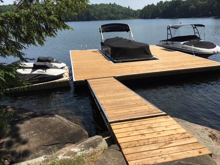 Custom Slip Dock with Aluminum Ramp - in Apsley